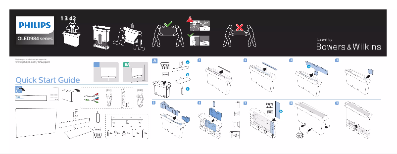 Page 1 of the manual Quick Start Guide Philips 65OLED984