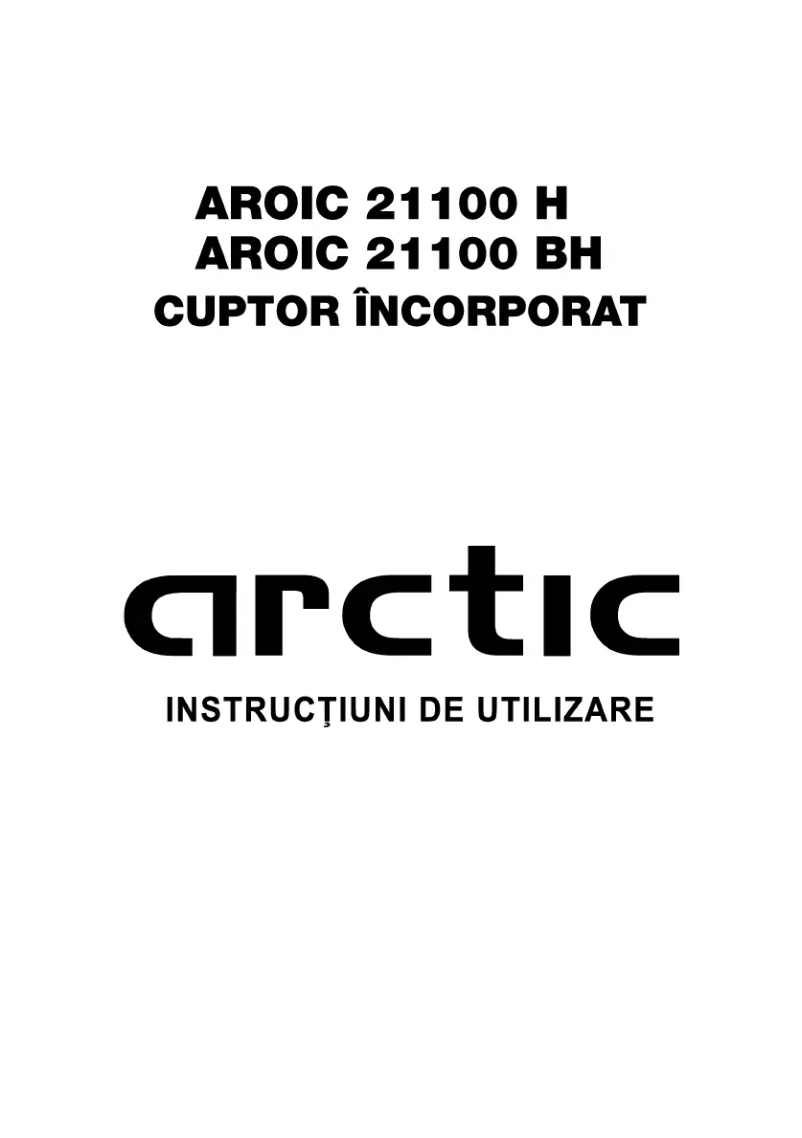 Page 1 of the manual User Manual Arctic Cooling AROIC 21100 BH