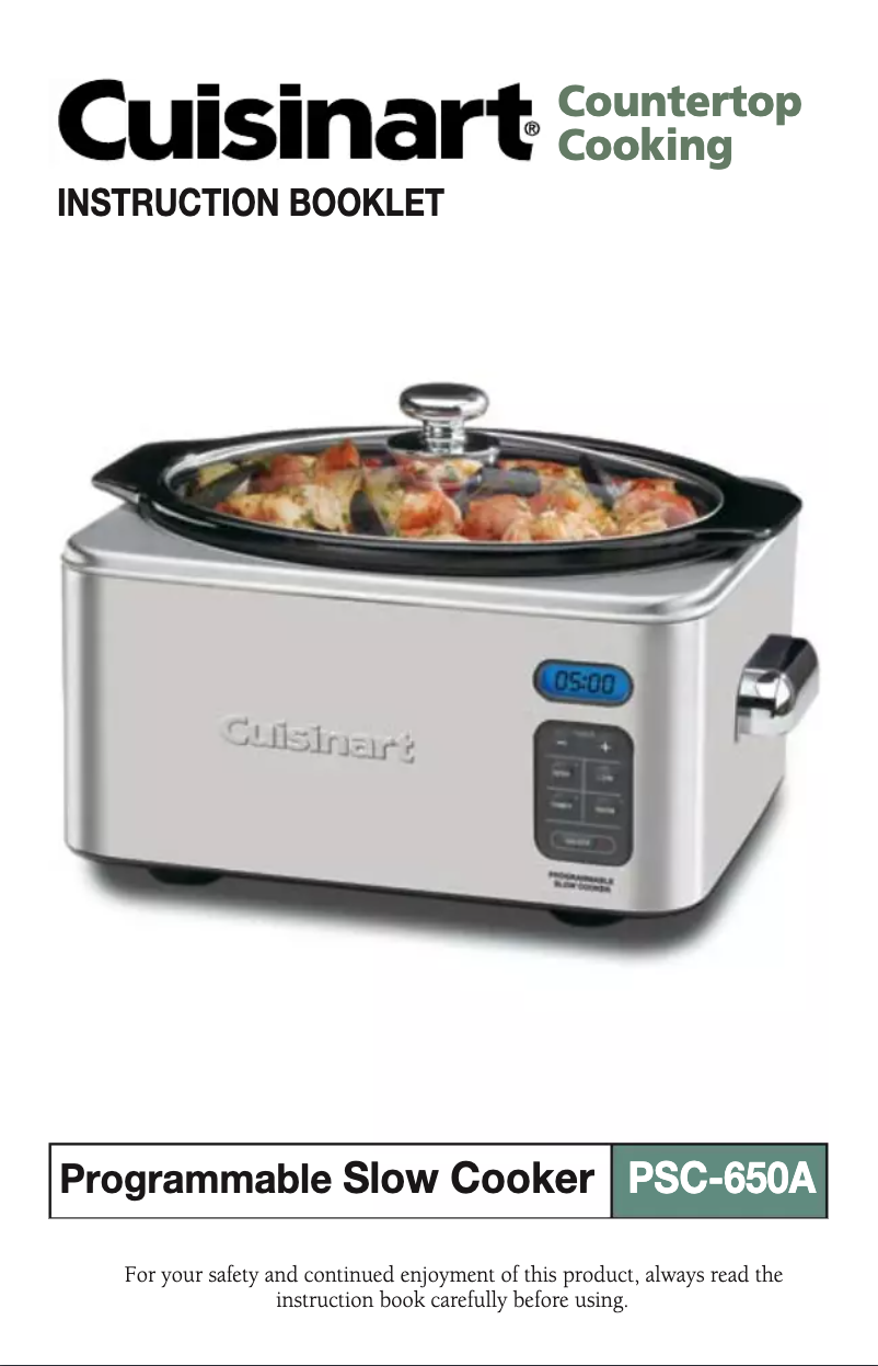 Page 1 de la notice Manuel utilisateur Cuisinart PSC-650