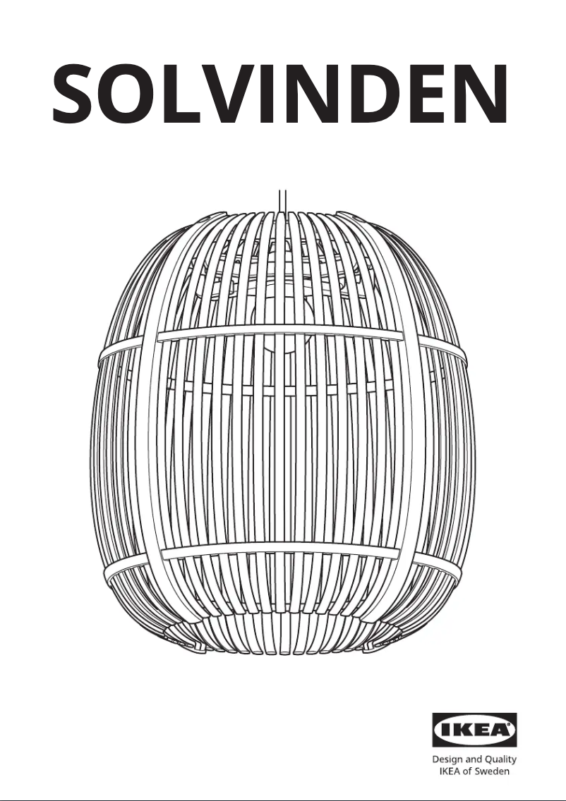 Page 1 de la notice Manuel utilisateur Ikea SOLVINDEN 405.706.92