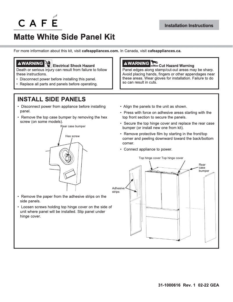 Página 1 del manual Manual de usuario GE Café CKQBRSFNW2
