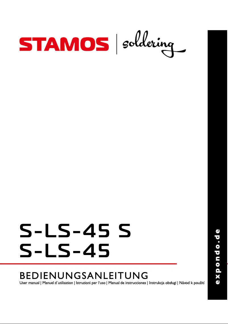 Page 1 de la notice Manuel utilisateur Stamos S-LS-45 S