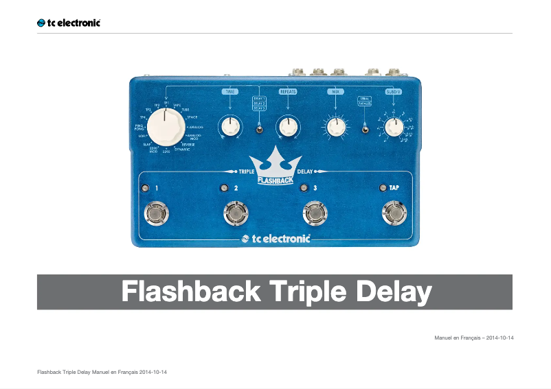 Page 1 de la notice Manuel utilisateur TC Electronic Flashback Triple Delay