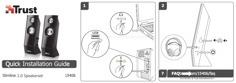 Page 1 de la notice Manuel utilisateur Trust SP-2420