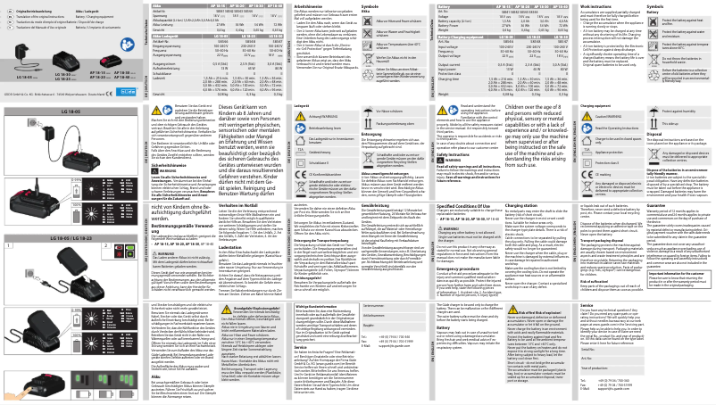 Page 1 de la notice Manuel utilisateur Güde LG 18-05