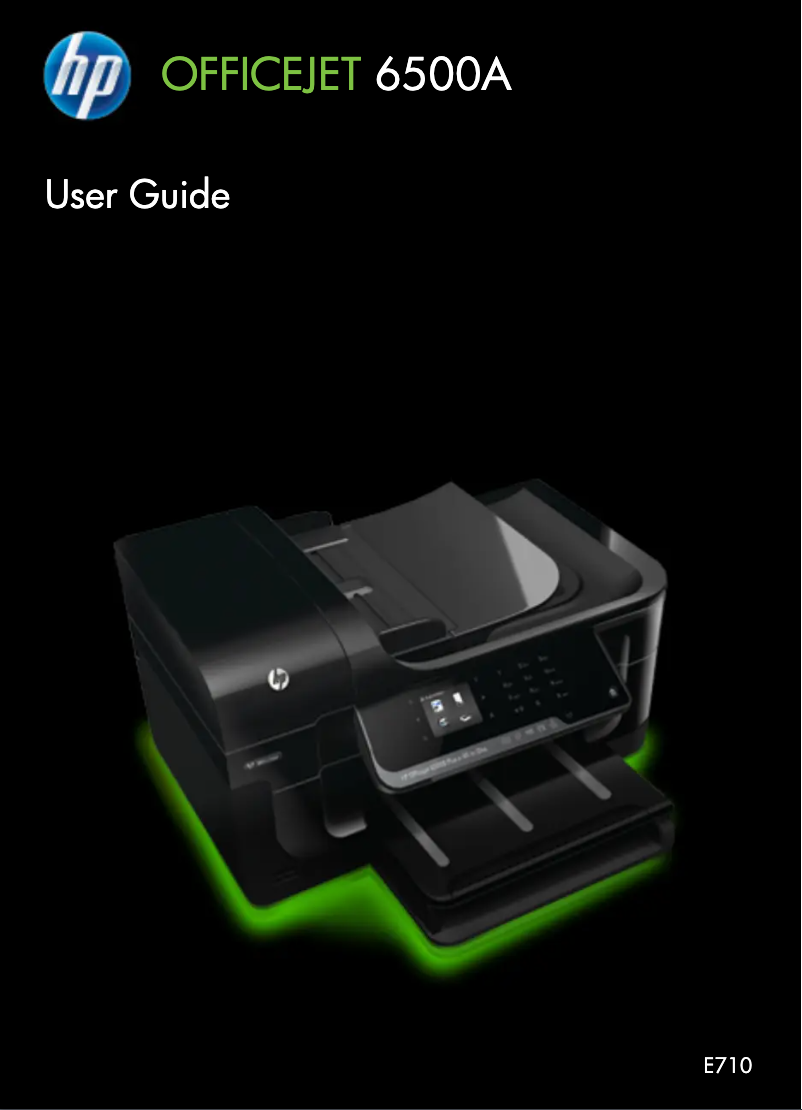 Image de la première page du manuel de l'appareil Officejet E710a