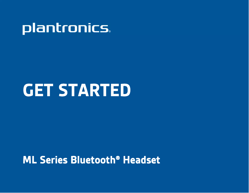 Page 1 de la notice Manuel utilisateur Plantronics ML-10