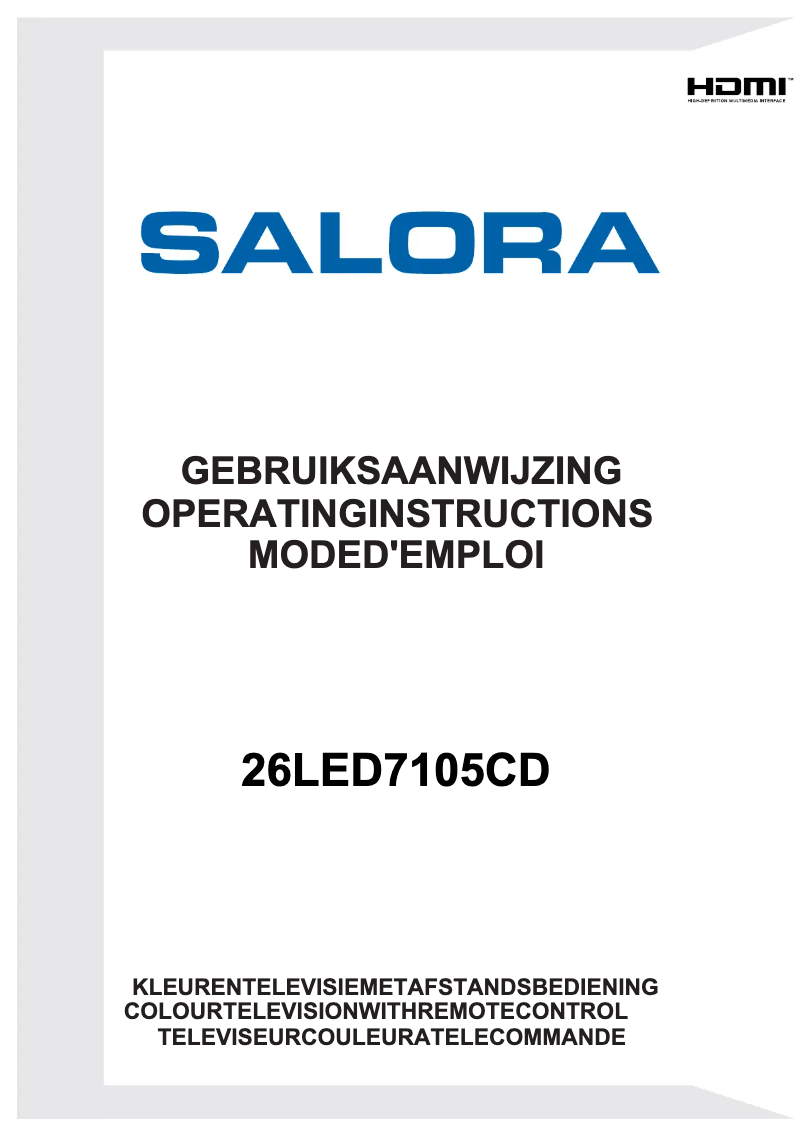Page 1 de la notice Manuel utilisateur Salora 26LED7105CD
