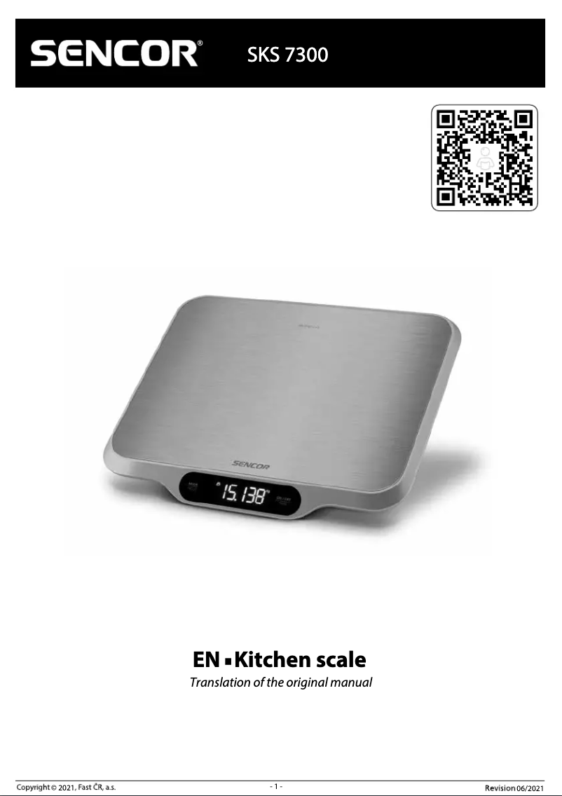 Page 1 de la notice Manuel utilisateur Sencor SKS 7300