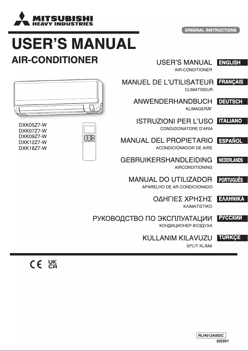 Página 1 del manual Manual de usuario Mitsubishi DXK05Z7-W