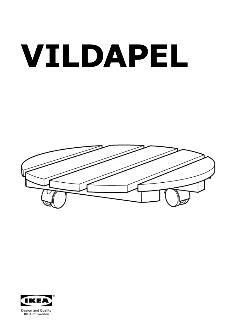 Page 1 de la notice Manuel utilisateur Ikea VILDAPEL 802.372.25