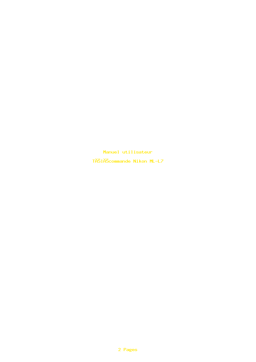 Image de la première page du manuel de l'appareil ML-L7