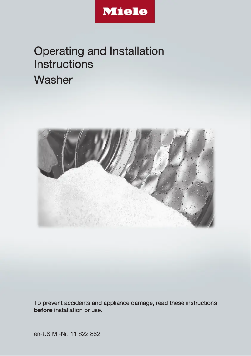 Page 1 de la notice Guide d'installation Miele WXI 860 WCS W1