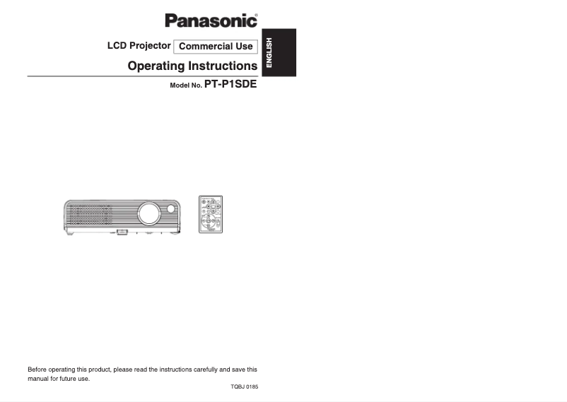 Página 1 del manual Manual de usuario Panasonic PT-P1SDE
