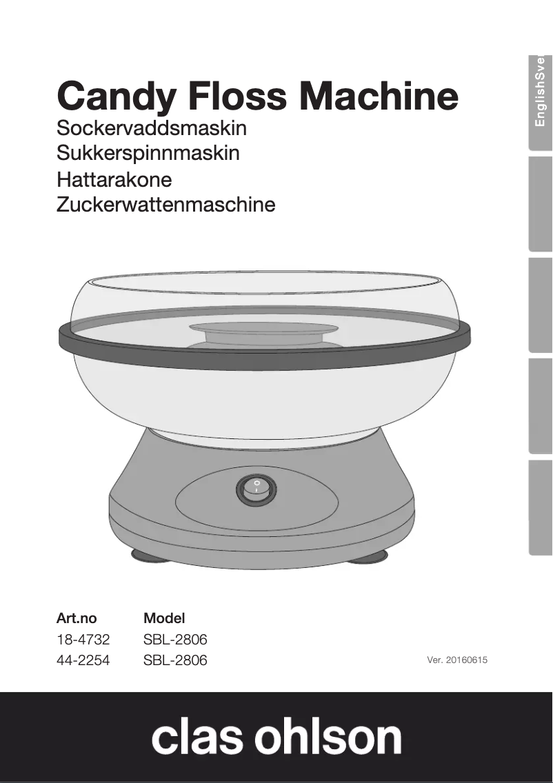 Page 1 of the manual User Manual Clas Ohlson SBL-2806