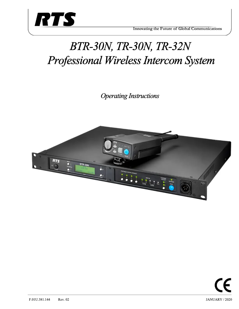 Page 1 de la notice Manuel utilisateur Bosch BTR-30N