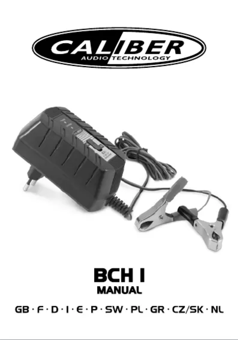 Page 1 de la notice Manuel utilisateur Caliber BCH 1