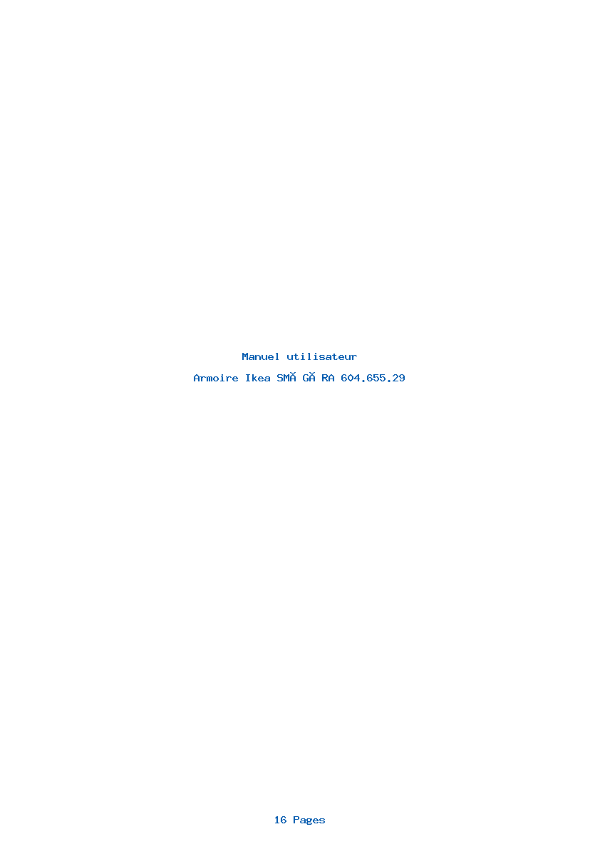 Image de la première page du manuel de l'appareil SMÅGÖRA 604.655.29