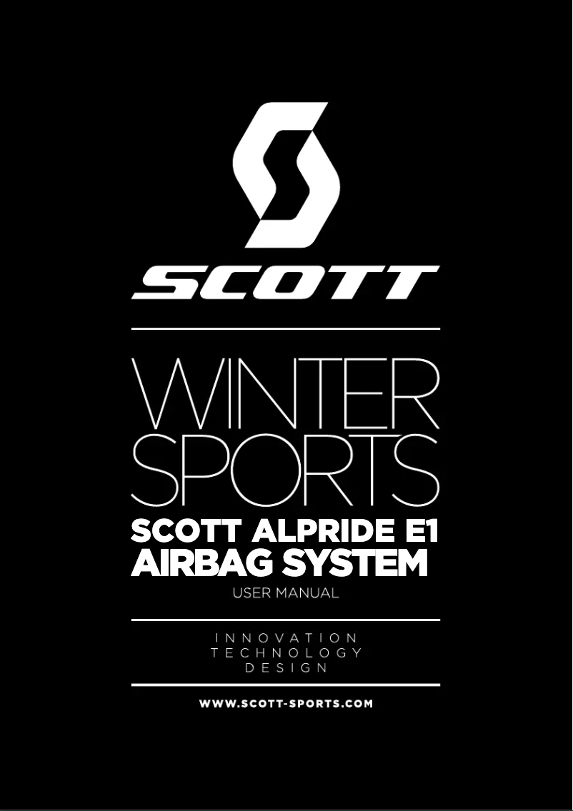 Page 1 de la notice Manuel utilisateur Scott Patrol E1
