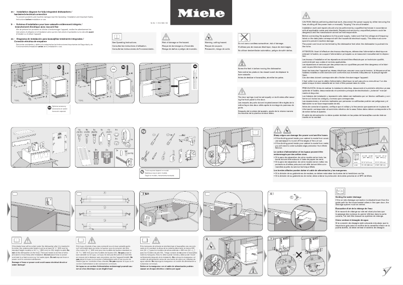 Page 1 de la notice Instructions / montage Miele G 5266 SCVi 