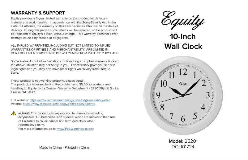 Page 1 de la notice Manuel utilisateur La Crosse Technology 25201