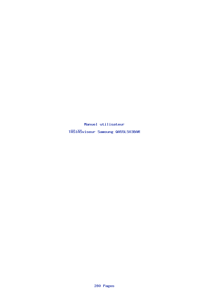 Page 1 de la notice Manuel utilisateur Samsung QA55LS03BAR