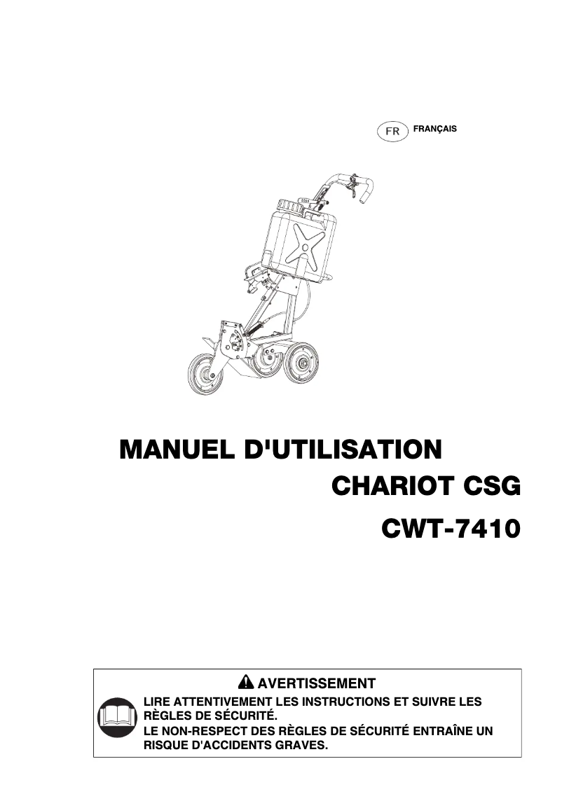 Page 1 de la notice Manuel utilisateur Shindaiwa CWT-7410