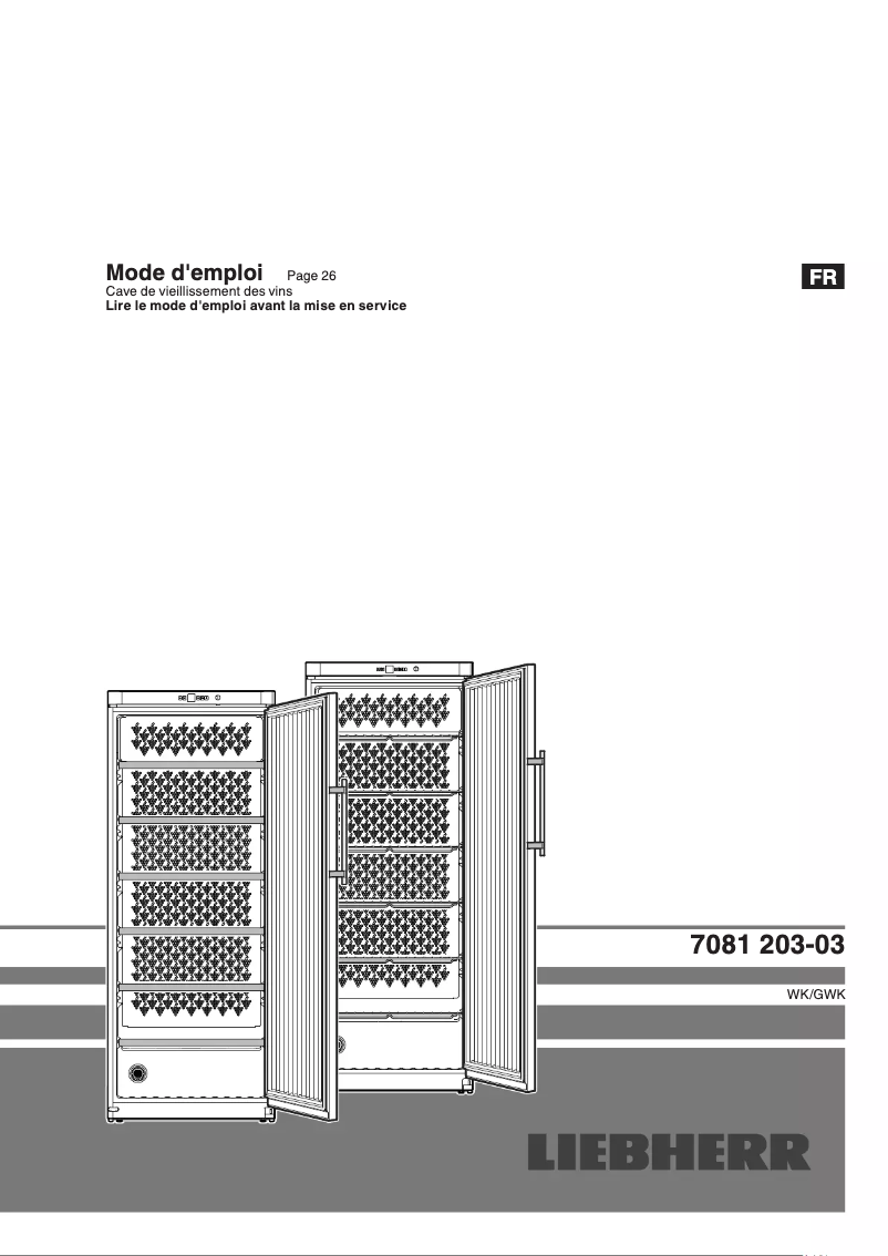 Page 1 of the manual User Manual Liebherr WKT 6451