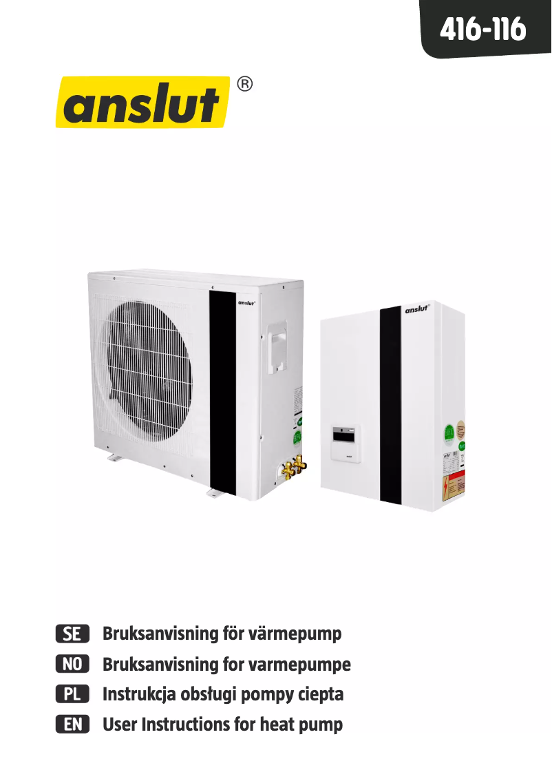 Page 1 de la notice Manuel utilisateur Anslut 416-116