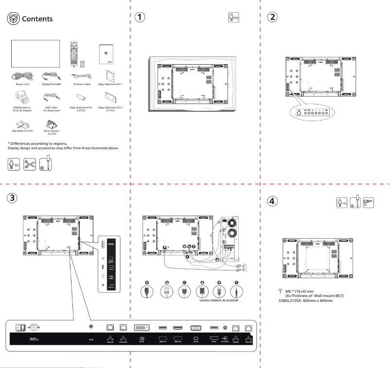 Page n°1 - Guide de démarrage rapide Philips 55BDL2105X