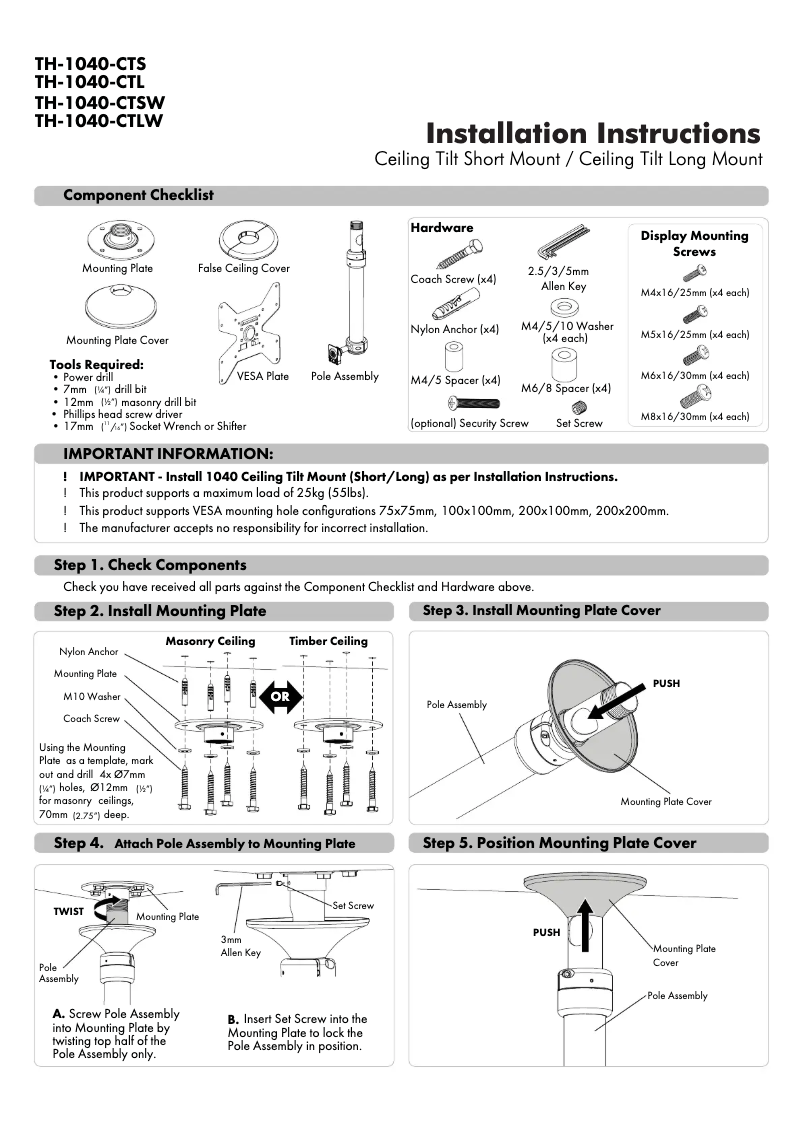 Página 1 del manual Manual de usuario Atdec TH-1040-CTL