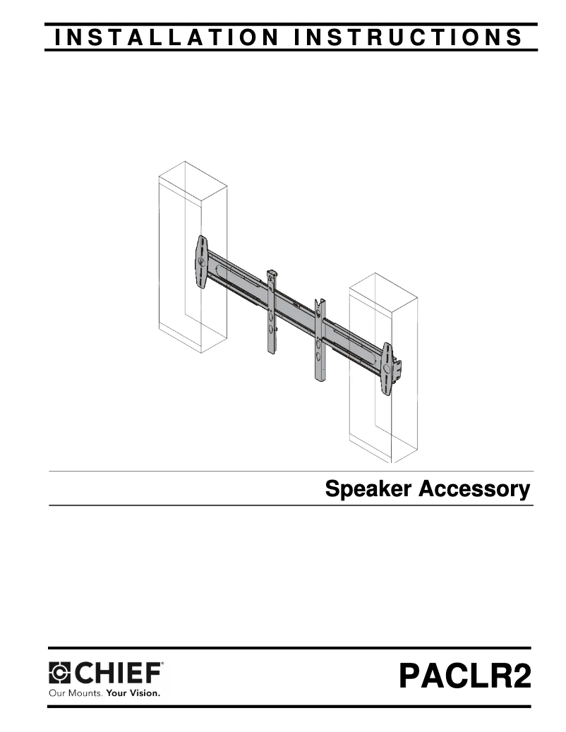 Page 1 de la notice Manuel utilisateur Chief PACLR2