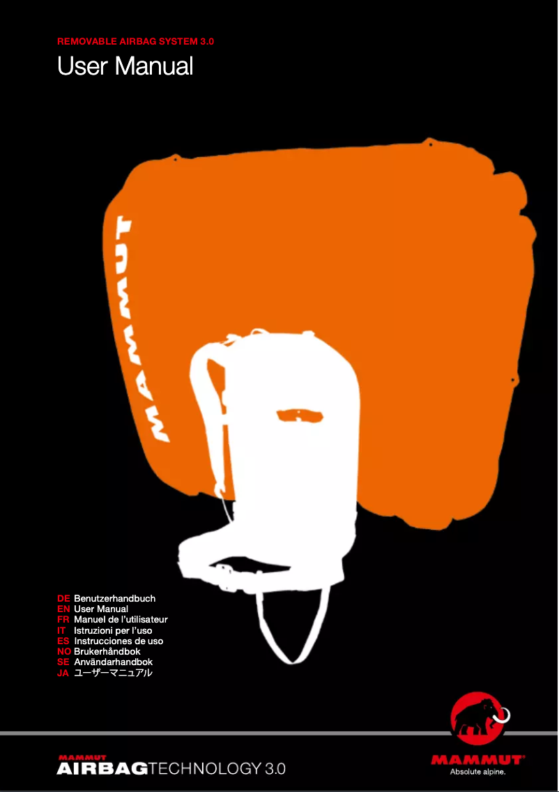 Página 1 del manual Manual de usuario Mammut Removable Airbag System 3.0