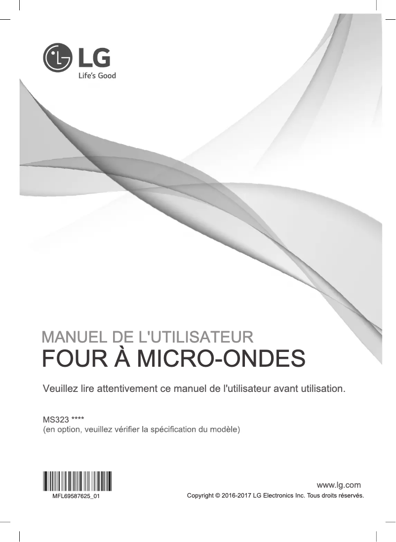 Page 1 de la notice Manuel utilisateur LG MS3235GDR