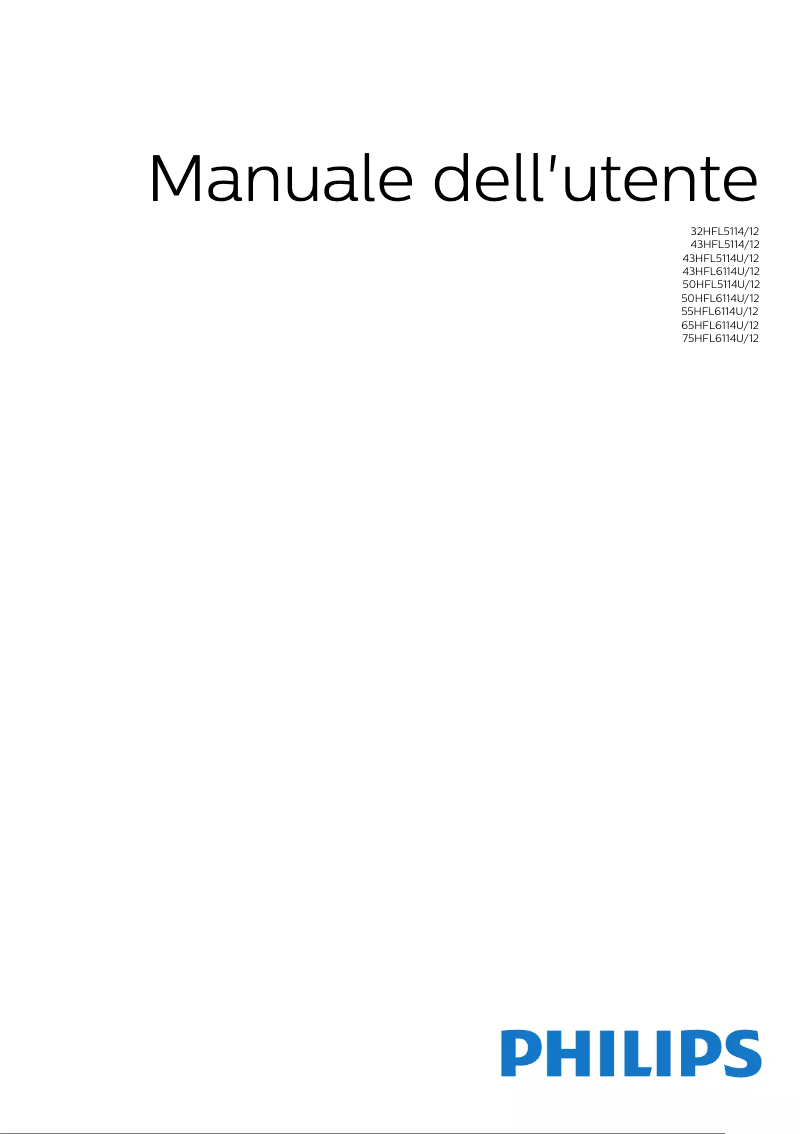 Page 1 of the manual User Manual Philips 75HFL6114U