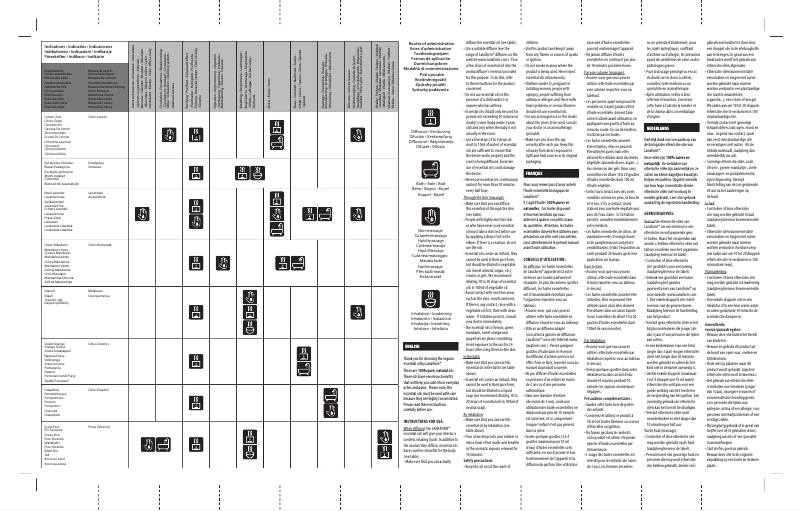 Page 1 of the manual User Manual Lanaform Real Lavender