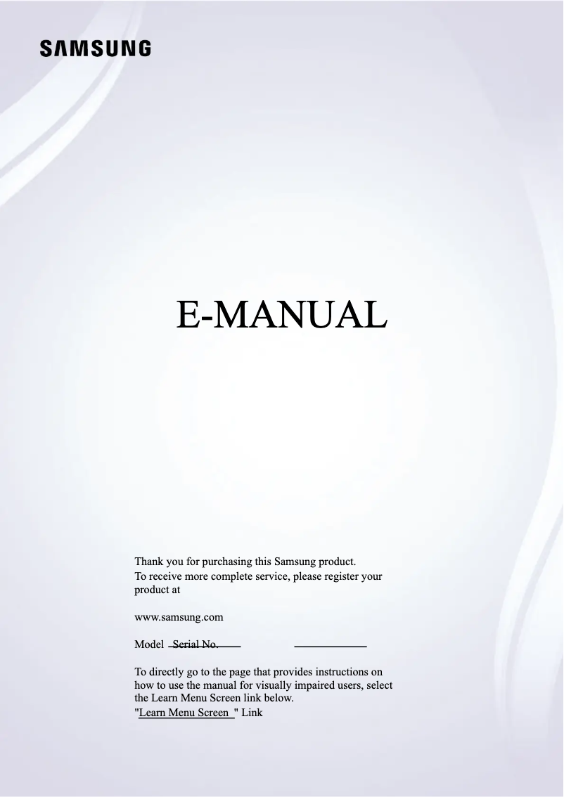 Page 1 de la notice Manuel utilisateur Samsung QN85Q65BAG