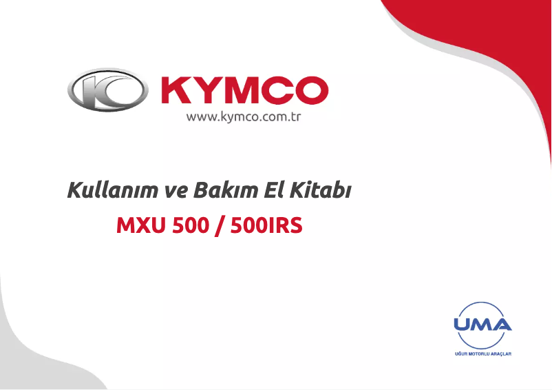 Page 1 de la notice Manuel utilisateur Kymco MXU 500IRS