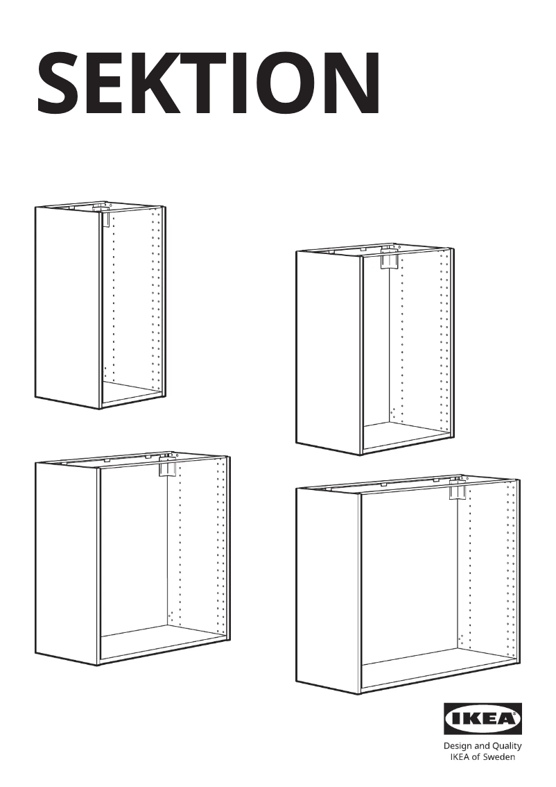 Page 1 de la notice Manuel utilisateur Ikea SEKTION 702.653.89