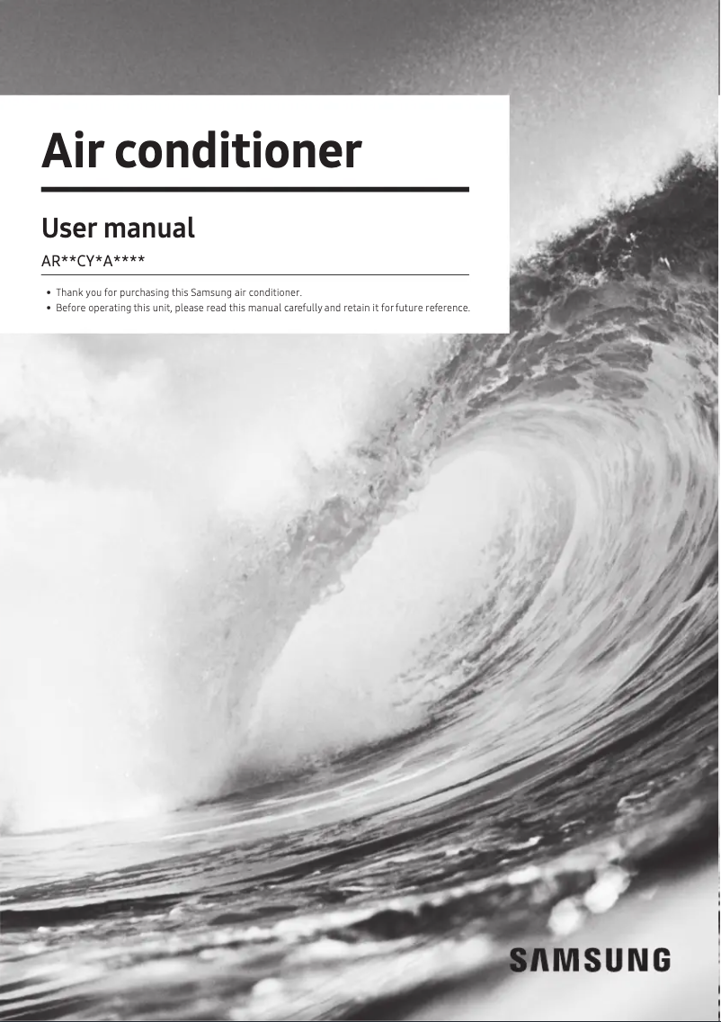 Página 1 del manual Manual de usuario Samsung AR24CY3AAGC