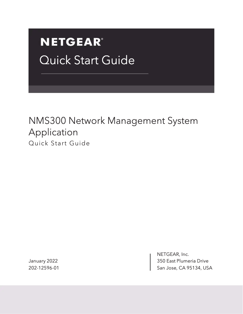 Page 1 de la notice Guide de démarrage rapide Netgear NMS300