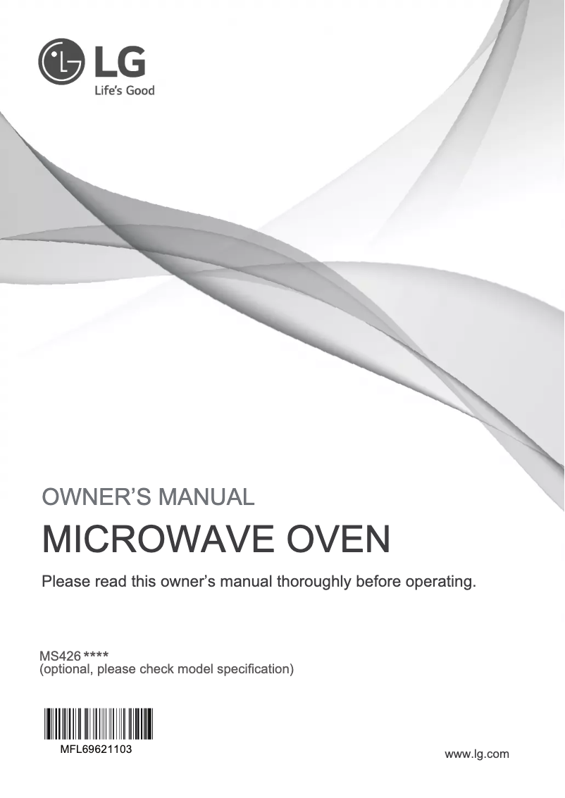 Page 1 of the manual User Manual LG MS4266OBS