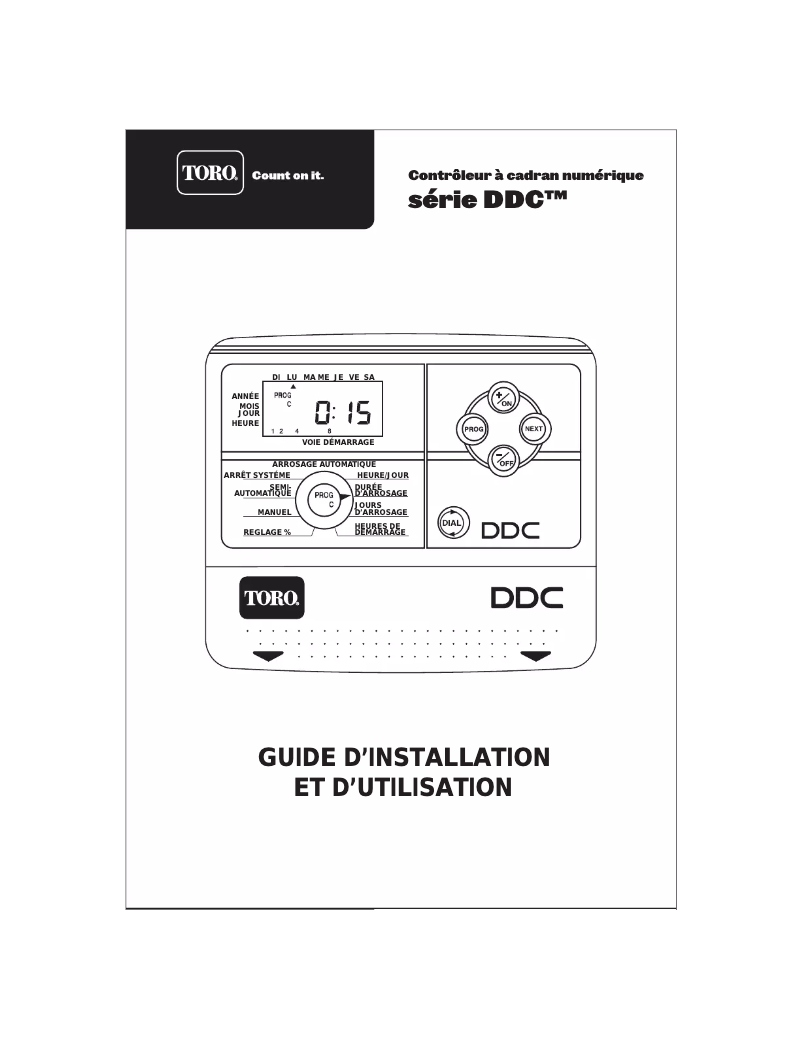 Page 1 de la notice Manuel utilisateur Toro DDC