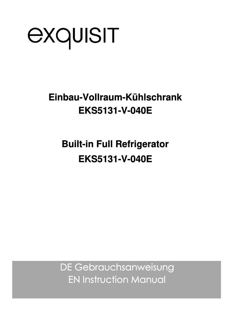 Page 1 de la notice Manuel utilisateur Exquisit EKS5131-V-040E