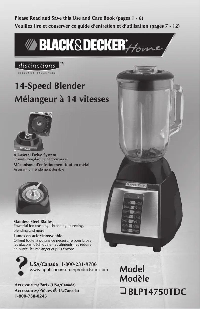 Image de la première page du manuel de l'appareil BLP14750TDC