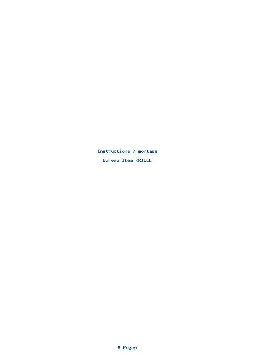 Page 1 de la notice Instructions / montage Ikea KRILLE