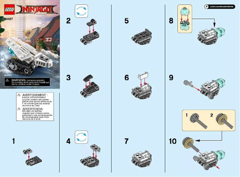 Page 1 de la notice Manuel utilisateur Lego Ninjago 30427