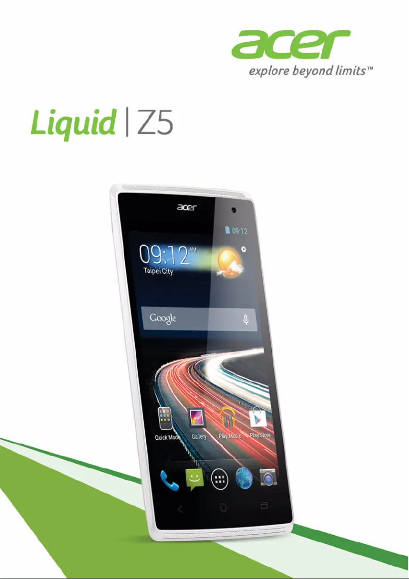 Page 1 de la notice Manuel utilisateur Acer Liquid Z5