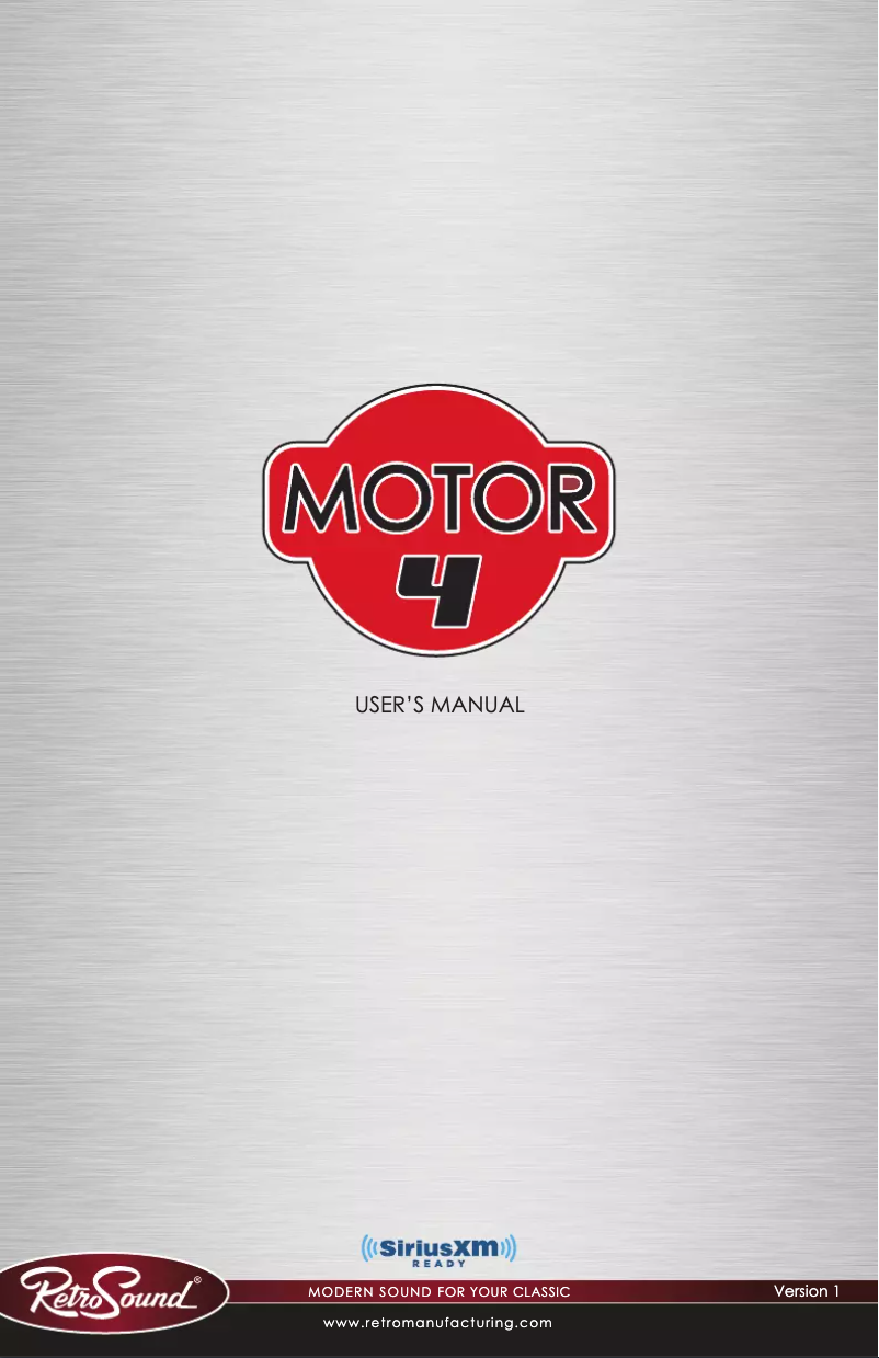 Page 1 de la notice Manuel utilisateur RetroSound Daytona M4