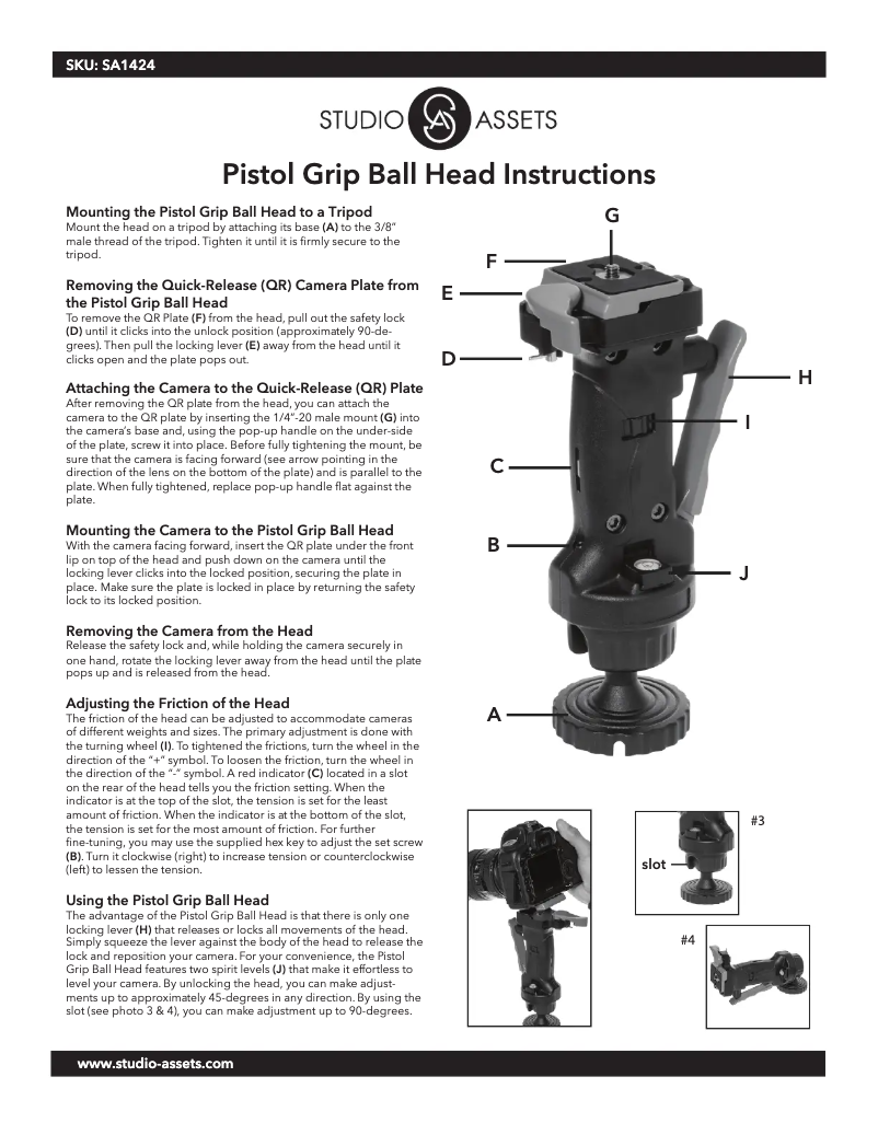 Página 1 del manual Manual de usuario Studio Assets SA1424